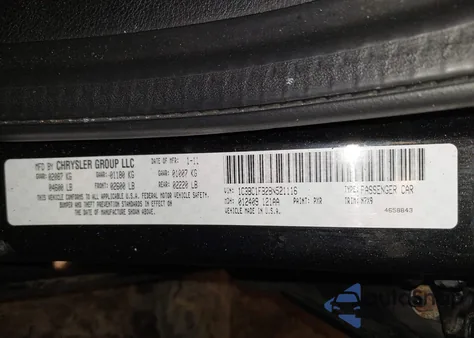 2011 Chrysler 200 Touring из США, поврежденный, VIN 1C3BC1FB2BN521116